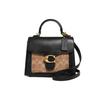 Tabby 20 Classic Logo Top Handle Canvas And Leather Tote Crossbody Bag Small Women Bags Brown-Yellow Black 870-B4OOH