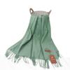 New autumn/winter solid color cashmere scarf women's scarf, warm bright red annual party tassel shawl, thickened in stock