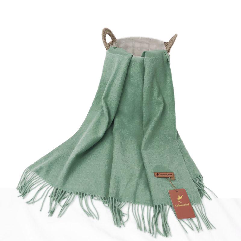 New autumn/winter solid color cashmere scarf women's scarf, warm bright red annual party tassel shawl, thickened in stock