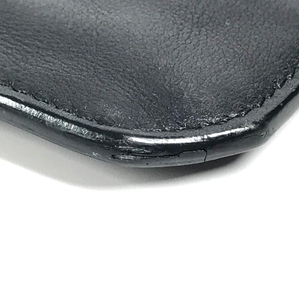 Salvatore Ferragamo Vintage Logo with Strap Bag Pouch Clutch Bag Leather Black