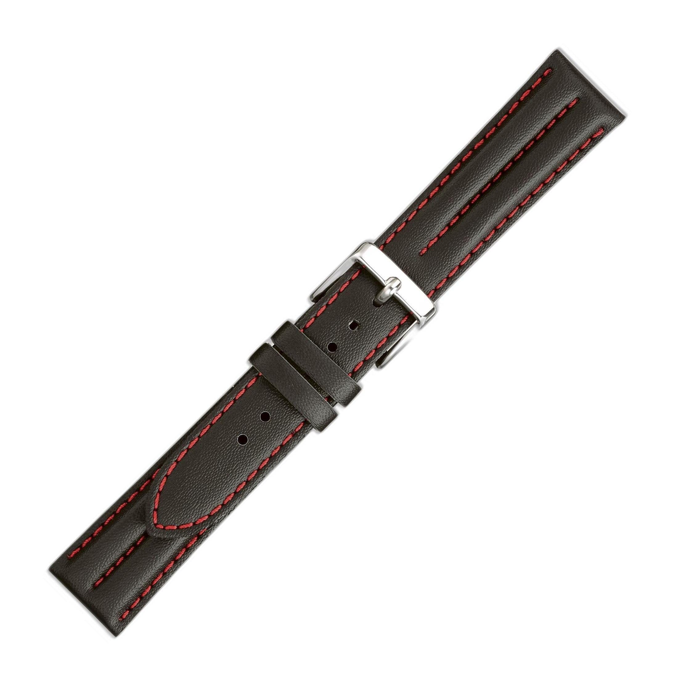 

[EICO] maruman Watch Band, Artificial Leather, Made in Japan, Size S 54412, Black, 20mm