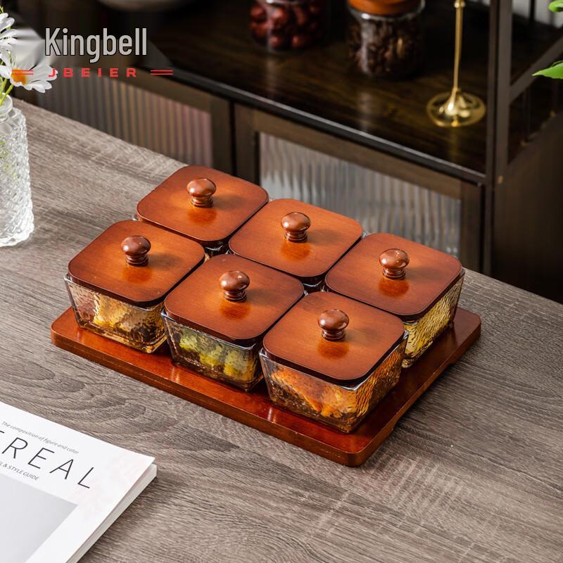 Elegant Glass Divided Snack & Fruit Tray with Lid