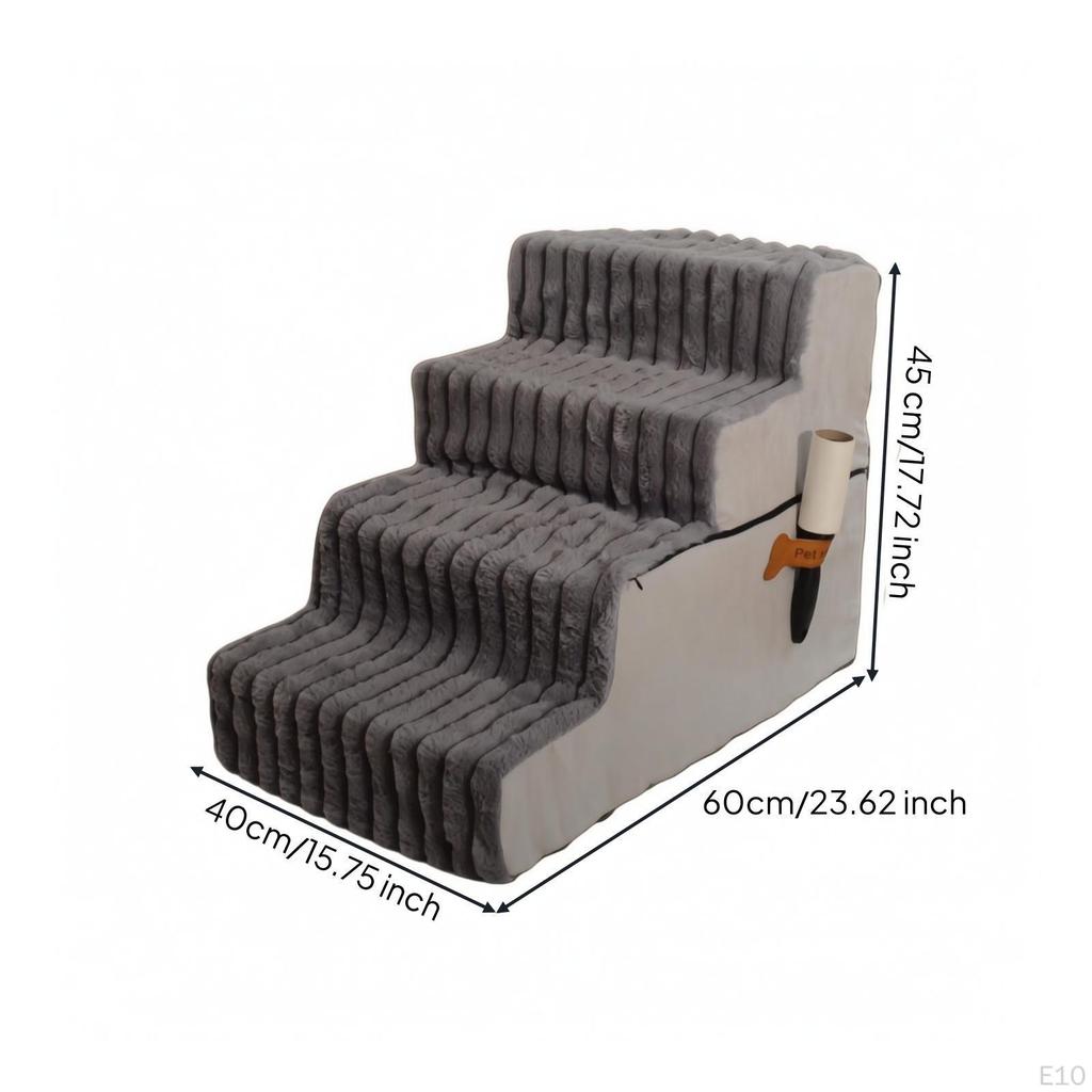 Secure Foam Dog Ramp with Cloth Cover | Textured Step Textures,