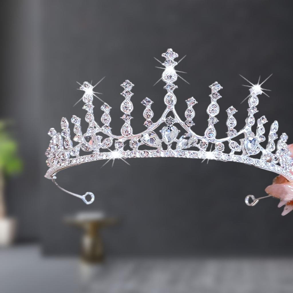 Bridal Crown Headdress Rhinestone Crown Wedding Veil Diamond Clothing Eighteen Year Old Adult Ceremony Birthday Princess Hair Accessories