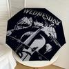 1PC Wednesday Wednesday Addams Umbrella-8-Rib Reinforced, Automatic Open, Lightweight & Durable, Cute Fashion Accessory for Outdoor-K1297