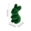 Artificial Moss Easter Bunny Ornament Realistic Flock Green Rabbit Faux Greenery Home Holiday Party Spring Decor Ornament