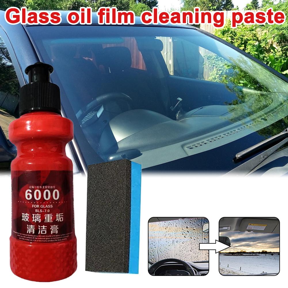 Car Windshield Oil Film Cleaner Glass Polishing Paste, Windshield Stain Remover Auto Glass Cleaning Compound Car Glass Cleaning