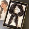 Stripe Print Snow Flower Scarves Sweet Cotton Linen Headscarf Bandanas Shawl Headband  Summer