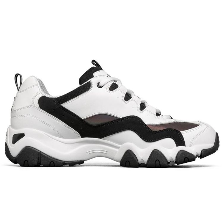 Skechers DLites 2.0 Mesh Synthetikleder Nylon Polyester Wildleder Gummi Bequem Vielseitig Niedrig geschnitten Freizeit Schuhe Herren Sneaker 666157-WBMT