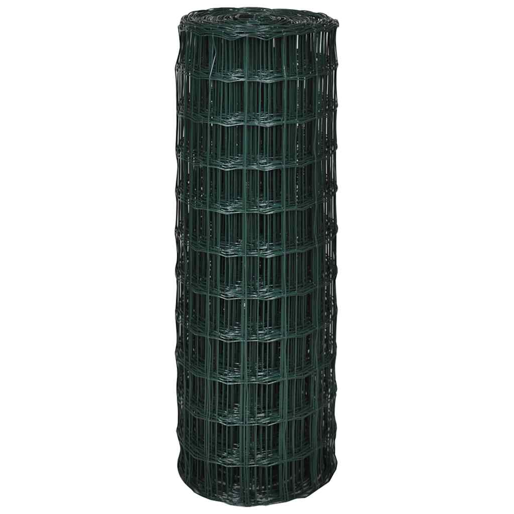 Vidaxl Euro Fencing, Steel, 25 X 1.2 M, Green