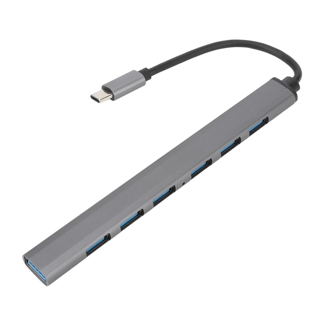 7 in 1 Type C Hub Aluminium Alloy Docking Station Multiport Adapter Dongle Plug and Play for PC