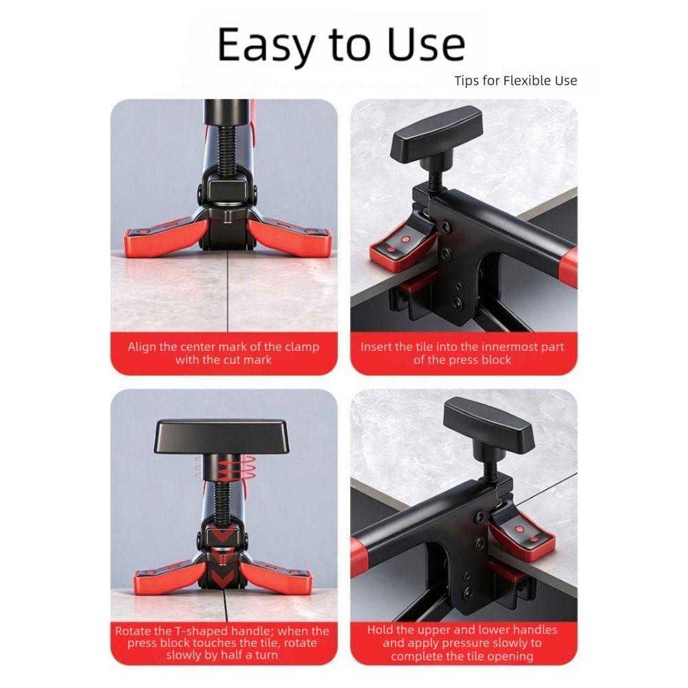 Manually Operated Tile Cutting Breaking Pliers Heavy Duty With Torsion Handle Press Tile Opener High Hardness Construction Tool