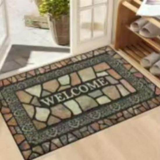 Retro American Style Floor Mats – Durable, Dirt-Resistant, Easy-Care Entrance Porch Rugs