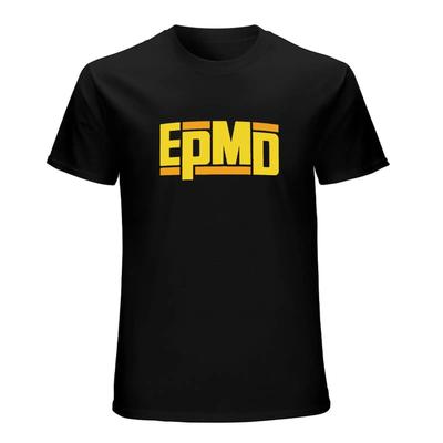 Epmd Logo Old School New York City Hip Hop Strak Zakelijk Klassiek Ademend T-shirt Zwart Vintage Licht