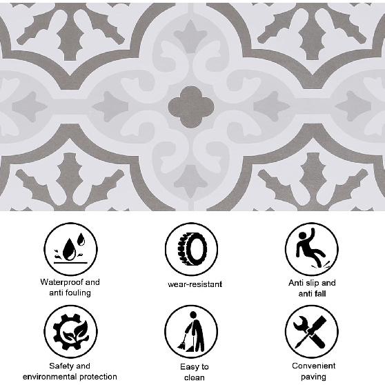 14 Strips Stair Riser Stickers, 39'' x 7'' Peel and Stick Vinyl Stair Stickers Decals, Self Adhesive Staircase Murals Decor for Steps (Moroccan)