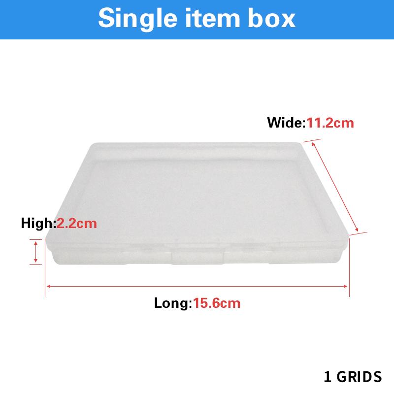 

Plastic Container Box Transparent Storage Compartment Adjustable Organizer For Jewelry Button Hardware Screw Detachable Box Case