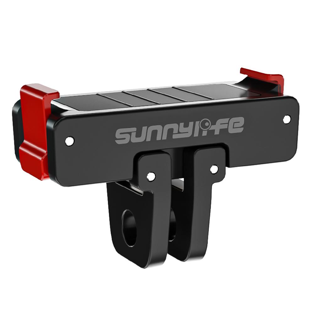 Sunnylife Magnetic Adapter Mount for DJI Osmo Action 5 Pro 4 Foldable Quick Release Mount Base Tripod Adapter Mount Accessories for DJI Action 5 Pro