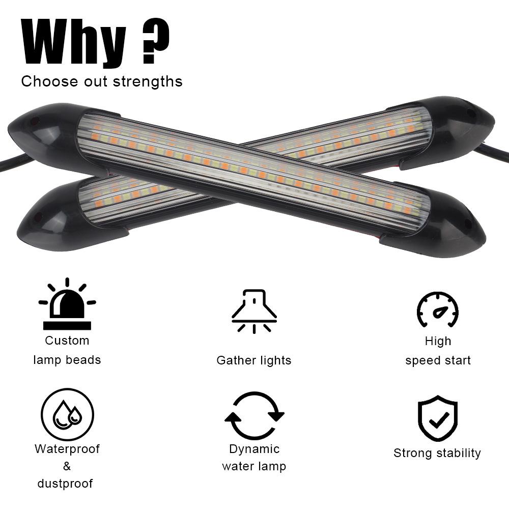 2 Pcs/set Car DRL Daytime Running Light LED Turn Signal Light Universal Car Streamer Flow Day Light Car Styling Auto Headlight Sequential Strip