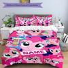 3pcs My Little Pony2 Cover Set - Personalized Name, HD Printed Bedding with 1 Cover and 2 Pillowcases - Perfect for Home Decor, Easy Care