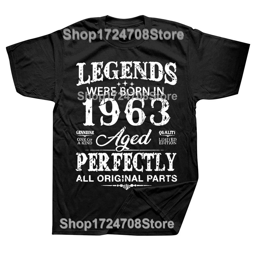 

New Men 1963 Funny 63 Years Old T Shirt Oversize Printed Casual Tee shirt Casual Short Sleeve Vintage Couples TShirt 4XL