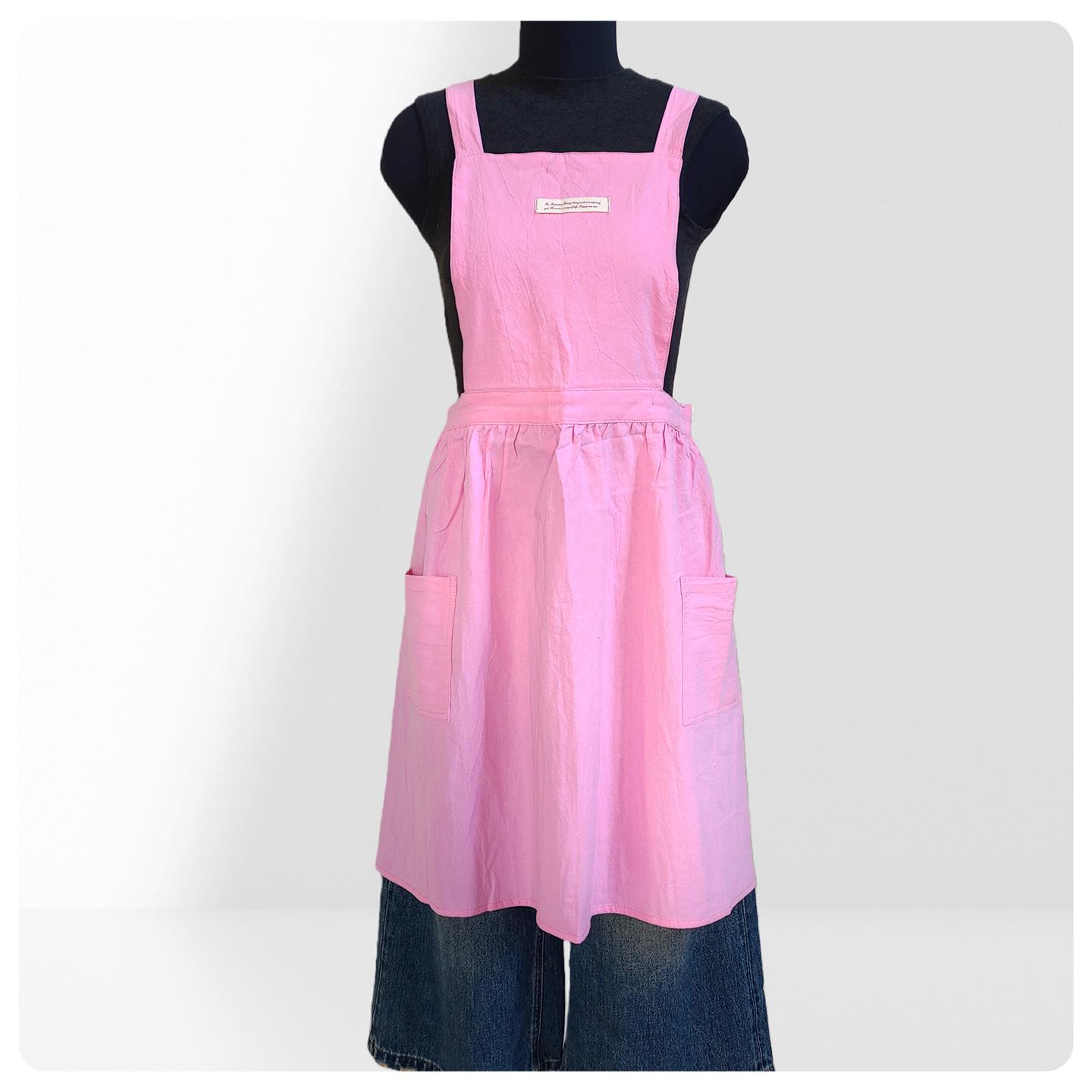 

Home cooking Japanese cotton and linen apron women s gardening flower shop baking nail art work clothes