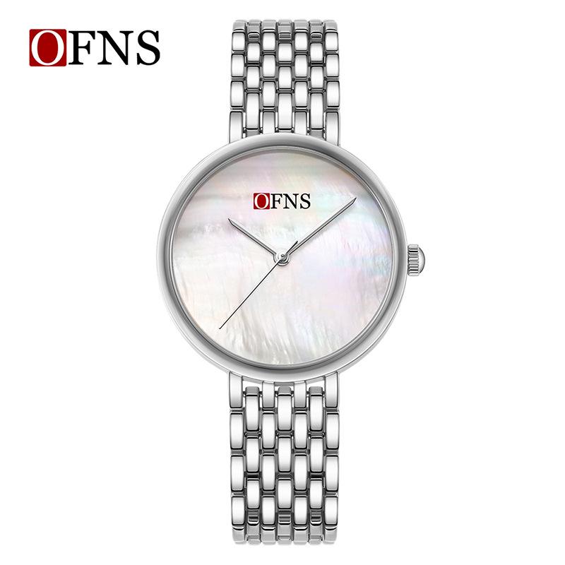 OFNS Women's Ultra-Thin Fashion Quartz Watch: Simple, Trendy, Casual, and Waterproof Design Without Hour Markers