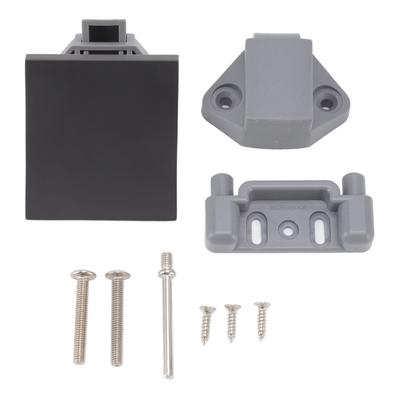 Cabinet Door Lock Buckle Metal Nylon Drawer Lock Handle Mounting Set for RV Yacht 7mm Opening P07 BK (Matte Black)