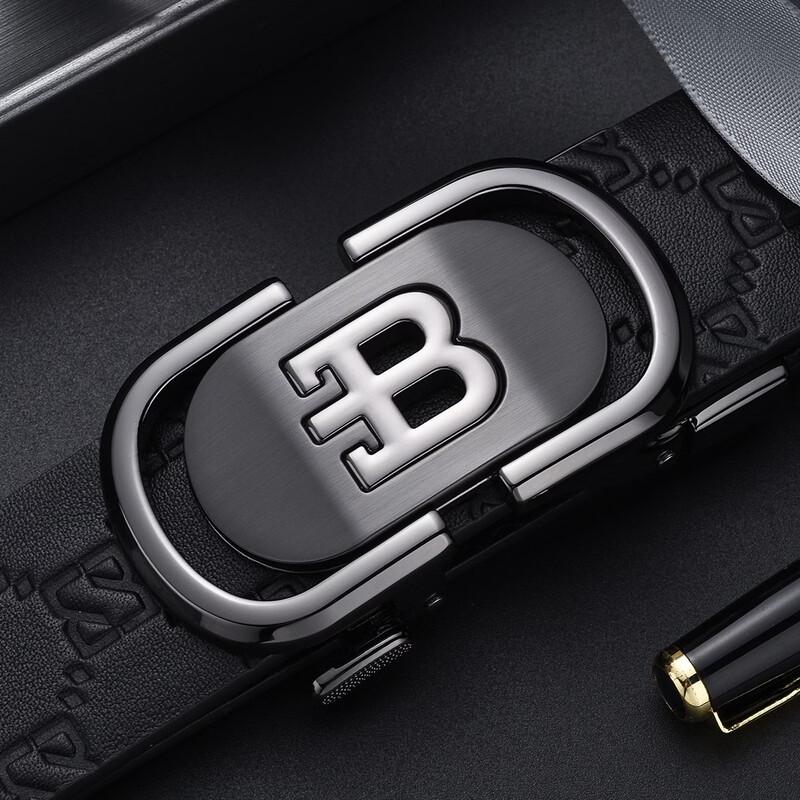 Мужской ремень BOSSSUNWEN из натуральной кожи с автоматической пряжкой 120cm