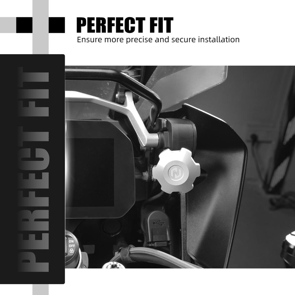 For BMW R1200GS Adventure K51/K50 2013-2018 NICECNC Windshield Adjustment Shoes For BMW R1250GS Adventure K51/K50 2018-2024 2023