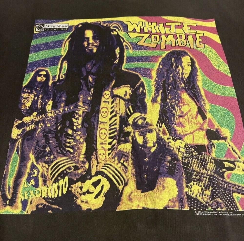 White Zombie Band Music Shirt Short Sleeve Black men Unisex S5XL VE009 M