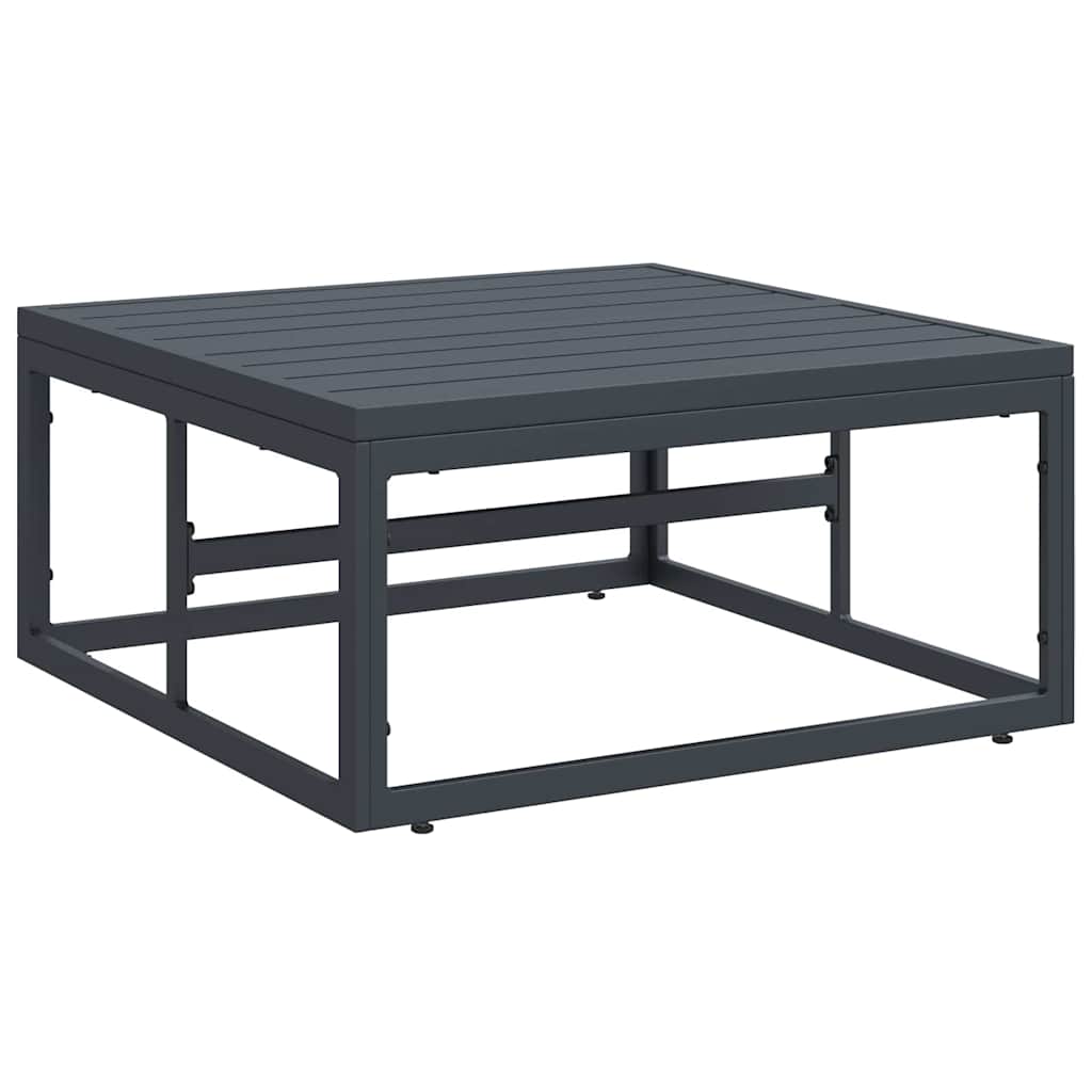 Garden Sofa Set with Cushions 3 Pcs Black Steel