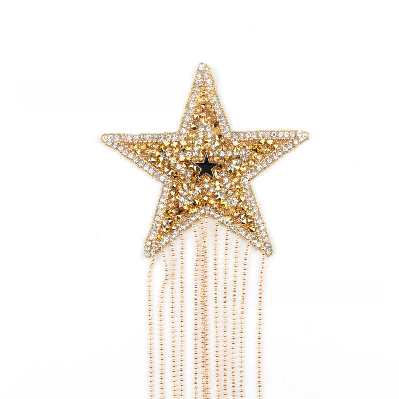 

Стразы в форме звезд, эпоксидные патчи: Набор из 5 штук для DIY аксессуаров для одежды 8cm Star