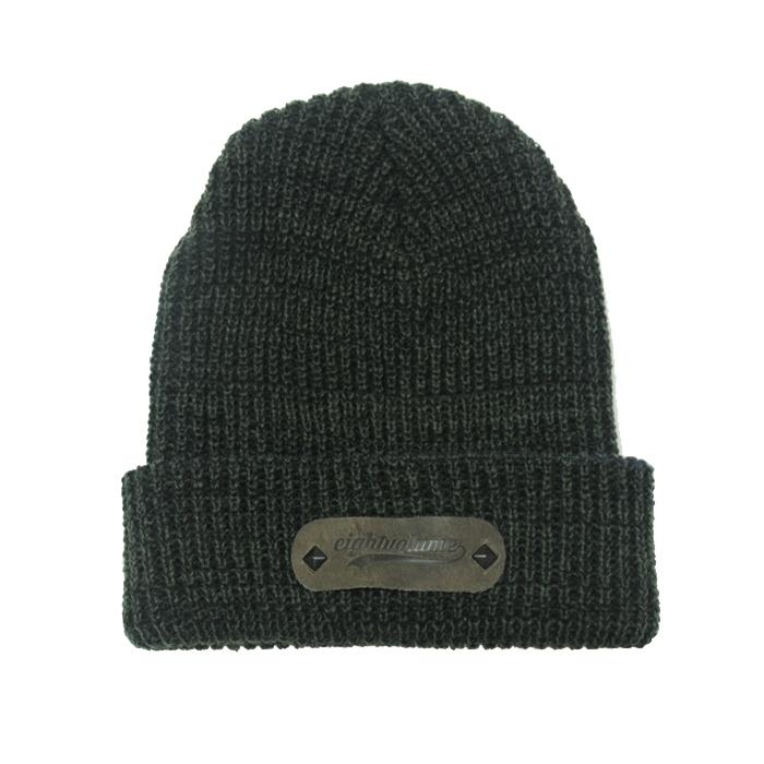 EIGHTVOLUME Ev Boca Leather Beanie (Olive)