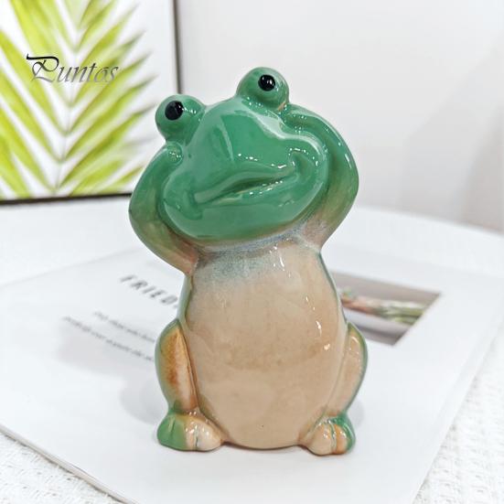 1/2ks Cartoon Green Keramic Frog Kryty na záchodové šrouby Snadná instalace Dekor do koupelny se zvířecím motivem