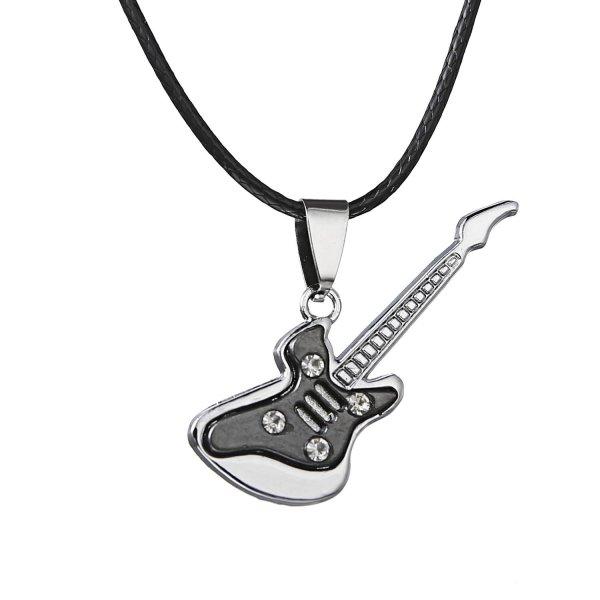 High Quality Stainless Steel Necklaces For Men Women Feather Flame Guitar Cross Pendant Necklace Jewelry Wholesale Dropshipping