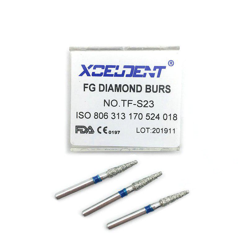10 sztuk dentystyczne wiertła o dużej prędkości do polerowania preparacji zębów akcesoria do szybkich rękojeści TF-S23