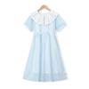 MonTAGUT Girls' Summer Academy Style Peter Pan Collar Long Dress