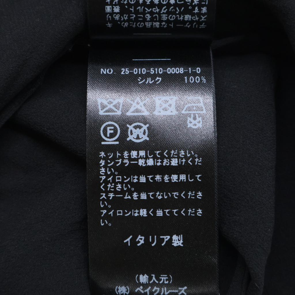 LORETTA CAPONI [Excellent Condition/2013 Model] 25-010-510-0008 100% Silk, Shell Button, Double-breasted, Sheer Jacket S blackUsed