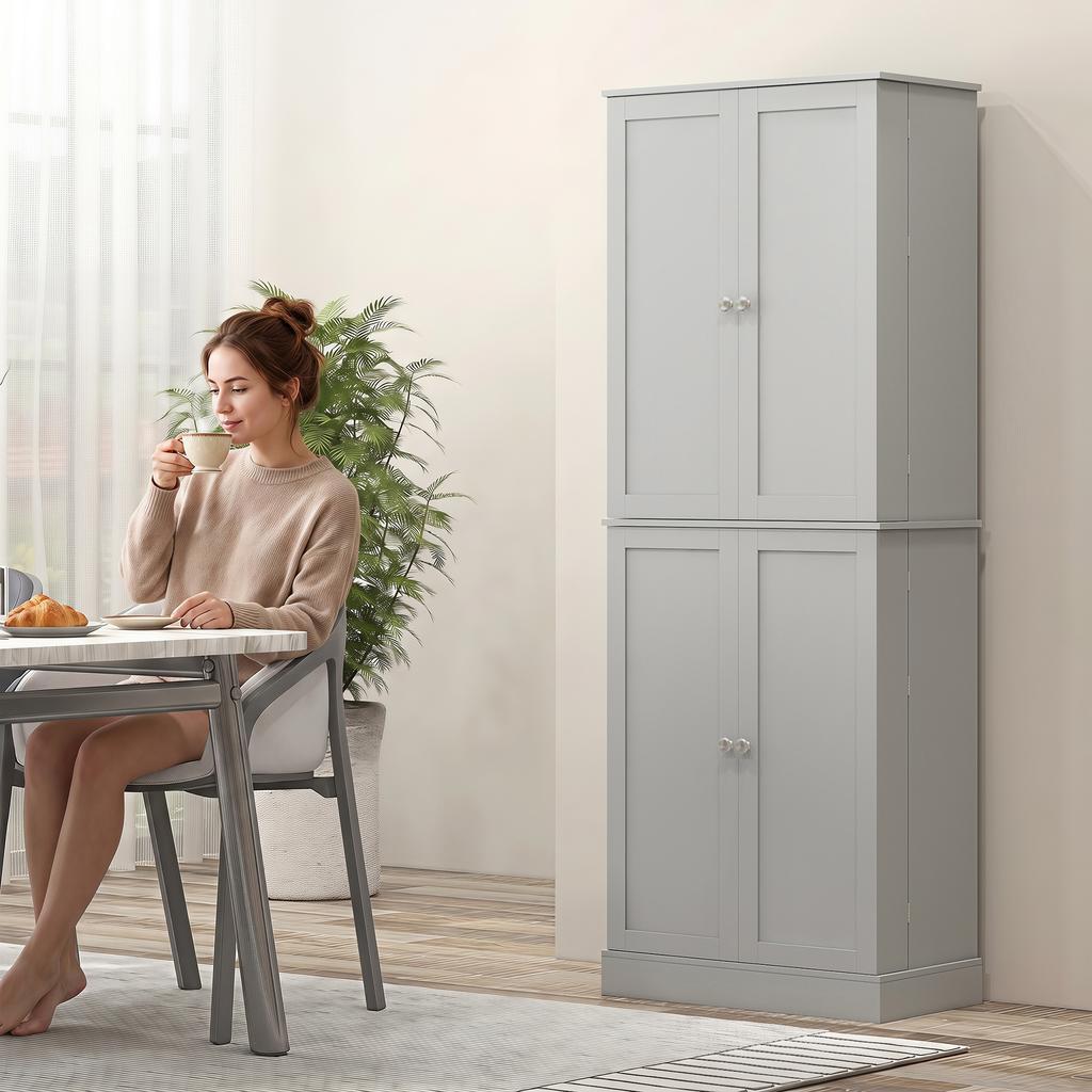 Kitchen Buffet Cabinet, 60 x 35 x 166 cm, Grey