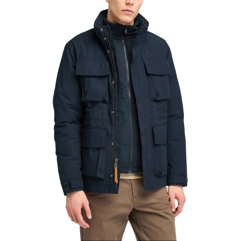 Timberland Fashion Simple Hooded Three-In-One Waterproof Windproof Breathable Warm Jacket Men Jacket Deep-Sapphire-Blue A5MBP-433