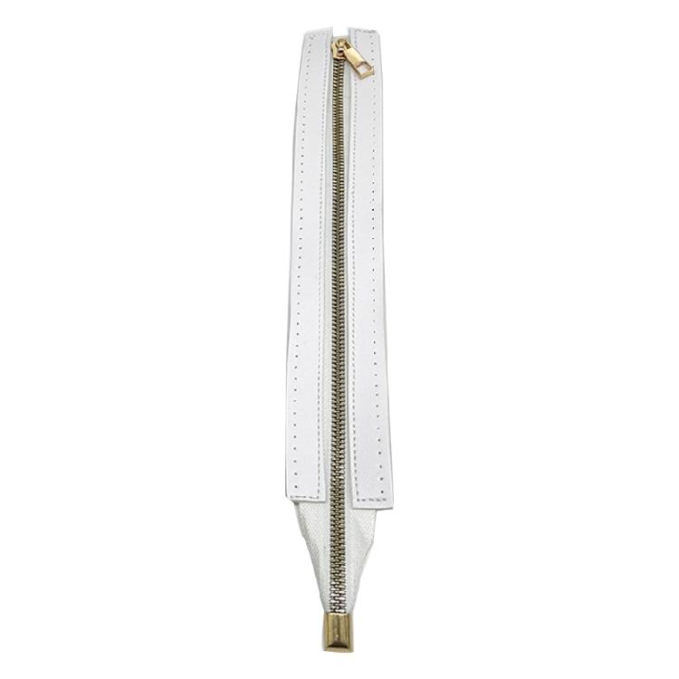 Cremallera de Metal de 30 cm Cremallera de Cuero PU Accesorios de Ferretería de Repuesto para Bolsos DIY