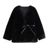 Kaslead New Women Clothes Western Style Fashion Fur Integrated Imitation Mink Fur Tether Fur Outerwear