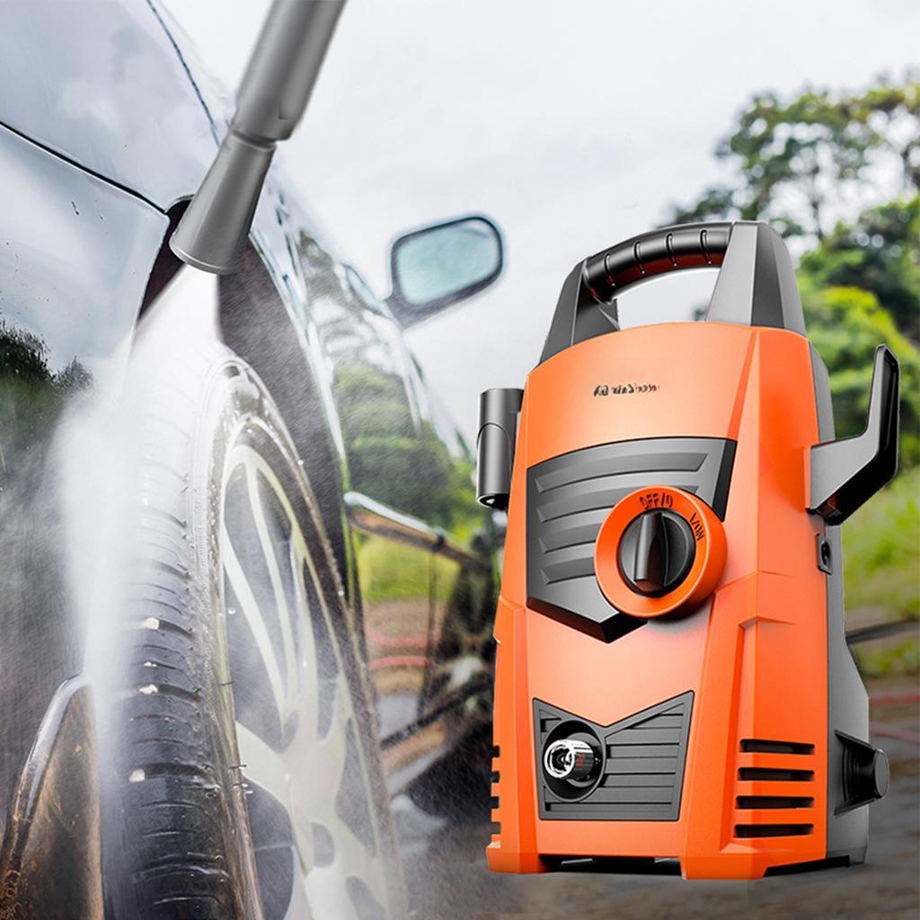 1200W Electric Pressure Washer 90Bar 5L/Min High Pressure Washer Portable Car Washer with Quick-Connect Hose Bike Motorcycle Cleaner Machine Watering