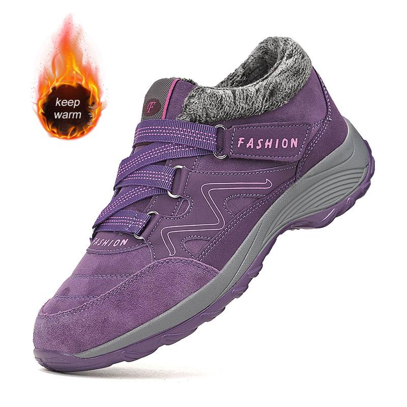 

Модные повседневные флисовые ботинки для женщин, осенне-зимние теплые мягкие удобные спортивные ботинки на шнуровке для улицы 42