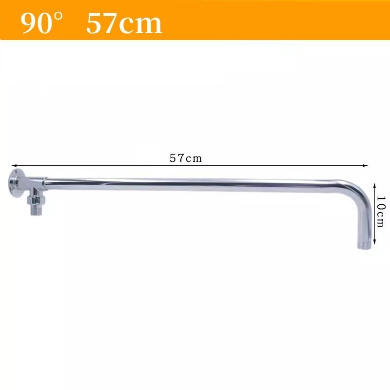 19-52cm Shower Head Extension Arm Wall Mounted Stainless Steel Rainfall Extend Pipe Tube Shower Holder Base Bathroom Accessories