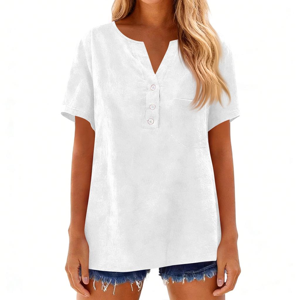 Women's Shirts Dressy Casual T-Shirts Short Sleeve Tunic Tops Basic Tees Pullover Work Blouses