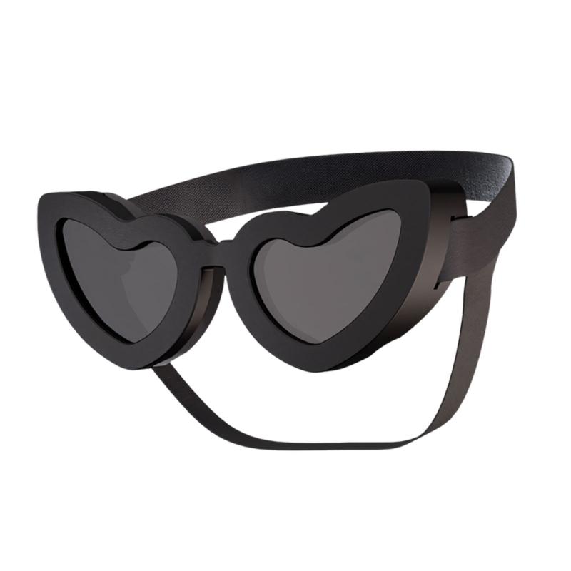 Cute Heart Design Dog Sunglasses PC Lens Wind Sand Dust Proof Protective Eyewears For Pet Walking Running
