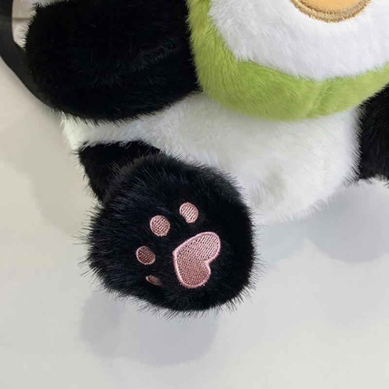 Cartoon Panda Plush Large Capacity Multi Purpose Backpack Student Children Comfort Schoolbag