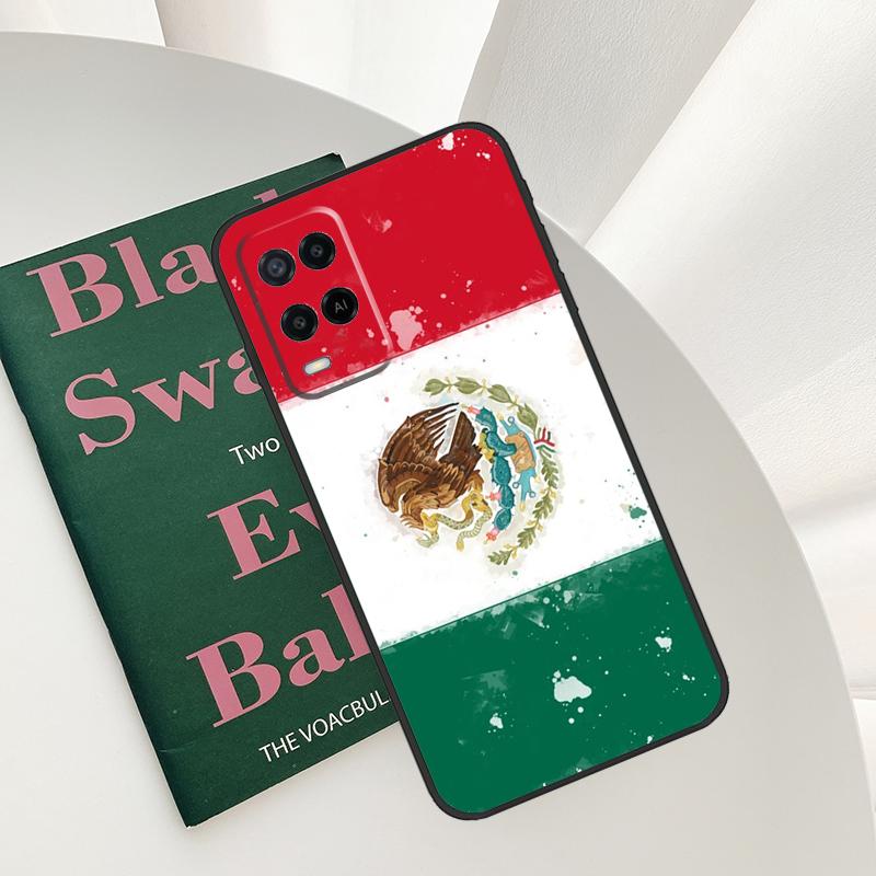 Mexico Flag Case For Oppo A54 A74 A94 A54S A57S A15 A16 A17 A52 A72 A76 A96 A58 A78 A98 A77 A5 A9 Cover
