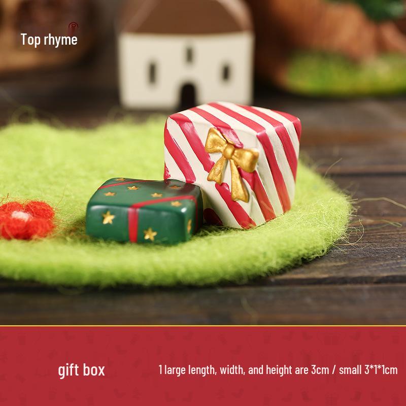 Handbemalte Harz Santa Claus Zakka Ornament für Desktop Mikro-Landschaft Dekoration